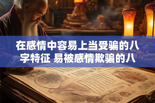 在感情中容易上当受骗的八字特征 易被感情欺骗的八字特征是什么
