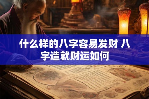 什么样的八字容易发财 八字造就财运如何