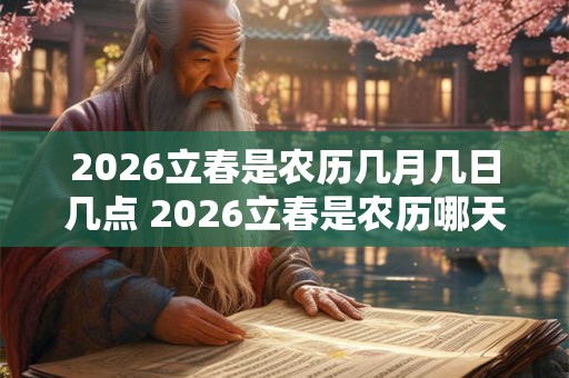 2026立春是农历几月几日几点 2026立春是农历哪天 2026立春是农历几月几日几点 2026立春是农历哪天