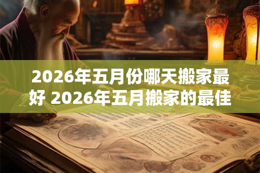 2026年五月份哪天搬家最好 2026年五月搬家的最佳日期