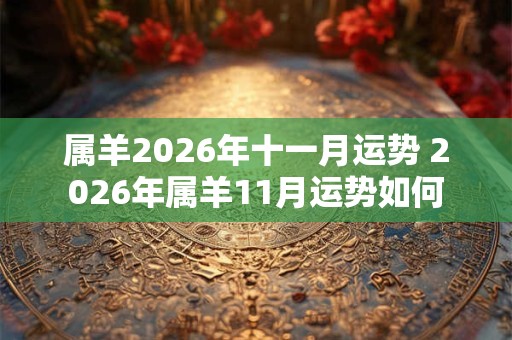 属羊2026年十一月运势 2026年属羊11月运势如何 属羊2026年十一月运势 2026年属羊11月运势如何