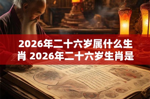 2026年二十六岁属什么生肖 2026年二十六岁生肖是什么