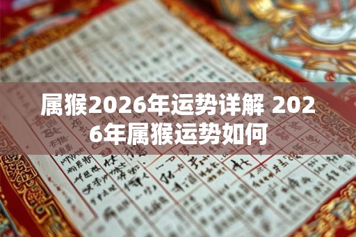 属猴2026年运势详解 2026年属猴运势如何