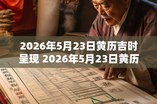 2026年5月23日黄历吉时呈现 2026年5月23日黄历吉时是什么时候