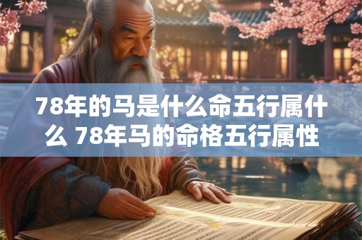 78年的马是什么命五行属什么 78年马的命格五行属性是什么