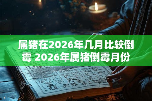属猪在2026年几月比较倒霉 2026年属猪倒霉月份