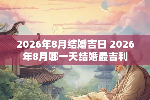 2026年8月结婚吉日 2026年8月哪一天结婚最吉利