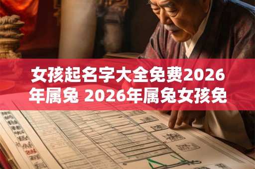 女孩起名字大全免费2026年属兔 2026年属兔女孩免费起名