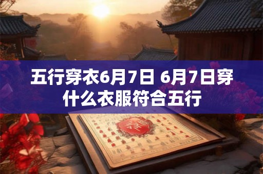 五行穿衣6月7日 6月7日穿什么衣服符合五行