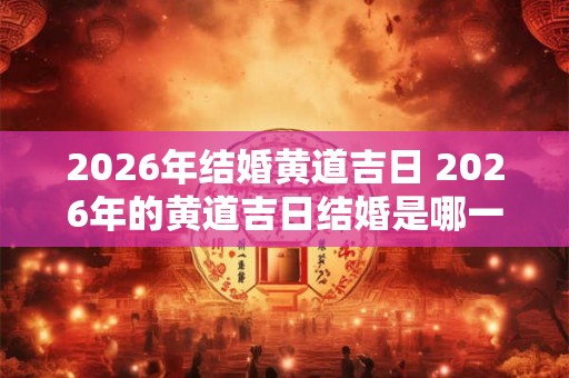 2026年结婚黄道吉日 2026年的黄道吉日结婚是哪一天