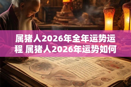 属猪人2026年全年运势运程 属猪人2026年运势如何 属猪人2026年全年运势运程 属猪人2026年运势如何