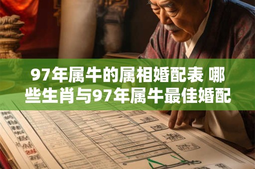 97年属牛的属相婚配表 哪些生肖与97年属牛最佳婚配