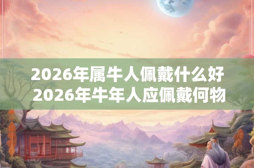 2026年属牛人佩戴什么好 2026年牛年人应佩戴何物
