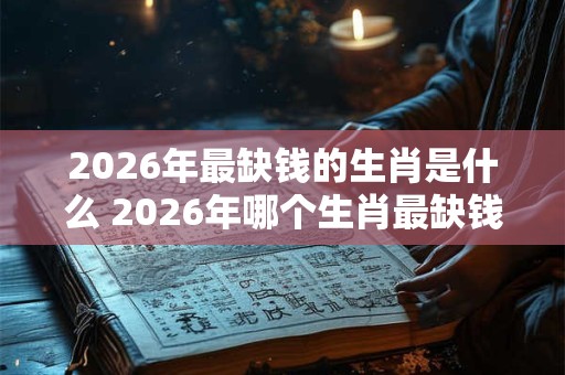 2026年最缺钱的生肖是什么 2026年哪个生肖最缺钱 2026年最缺钱的生肖是什么 2026年哪个生肖最缺钱