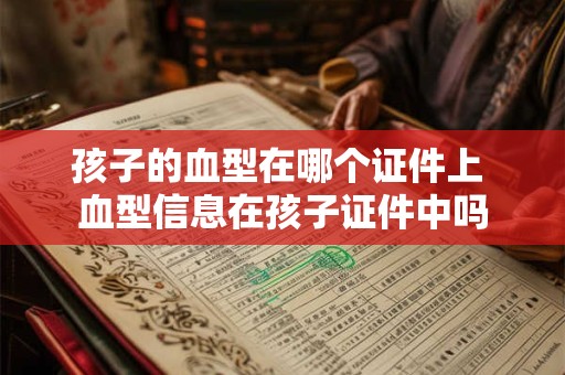 孩子的血型在哪个证件上 血型信息在孩子证件中吗