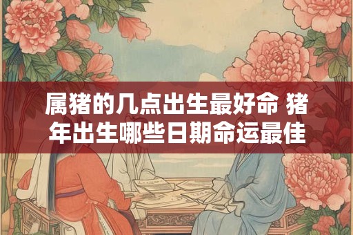 属猪的几点出生最好命 猪年出生哪些日期命运最佳