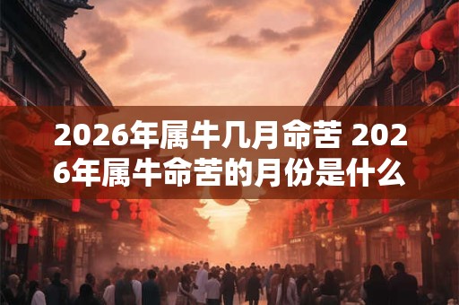 2026年属牛几月命苦 2026年属牛命苦的月份是什么 2026年属牛几月命苦 2026年属牛命苦的月份是什么