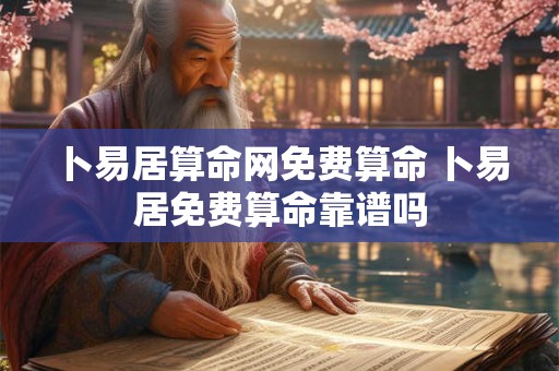 卜易居算命网免费算命 卜易居免费算命靠谱吗 卜易居算命网免费算命 卜易居免费算命靠谱吗