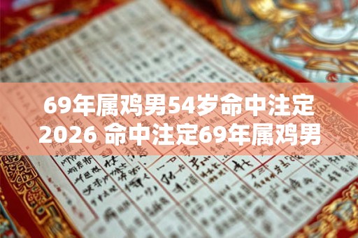 69年属鸡男54岁命中注定2026 命中注定69年属鸡男2026年有何变数 69年属鸡男54岁命中注定2026 命中注定69年属鸡男2026年有何变数