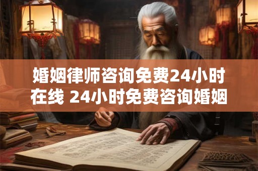 婚姻律师咨询免费24小时在线 24小时免费咨询婚姻律师
