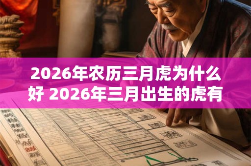 2026年农历三月虎为什么好 2026年三月出生的虎有什么特别之处 2026年农历三月虎为什么好 2026年三月出生的虎有什么特别之处