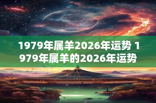 1979年属羊2026年运势 1979年属羊的2026年运势如何