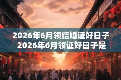 2026年6月领结婚证好日子 2026年6月领证好日子是哪天 2026年6月领结婚证好日子 2026年6月领证好日子是哪天