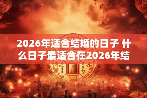 2026年适合结婚的日子 什么日子最适合在2026年结婚 2026年适合结婚的日子 什么日子最适合在2026年结婚