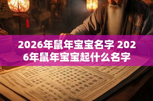 2026年鼠年宝宝名字 2026年鼠年宝宝起什么名字