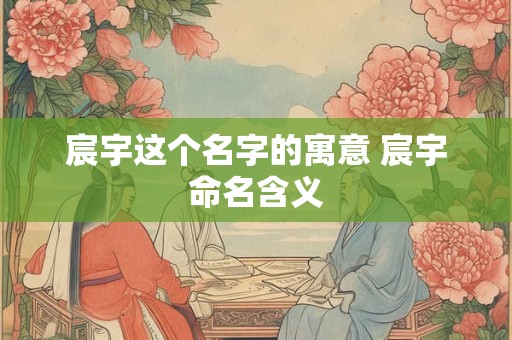 宸宇这个名字的寓意 宸宇命名含义