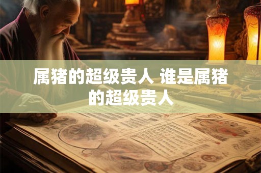属猪的超级贵人 谁是属猪的超级贵人 属猪的超级贵人 谁是属猪的超级贵人