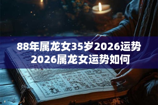 88年属龙女35岁2026运势 2026属龙女运势如何