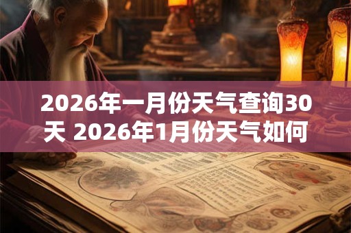 2026年一月份天气查询30天 2026年1月份天气如何