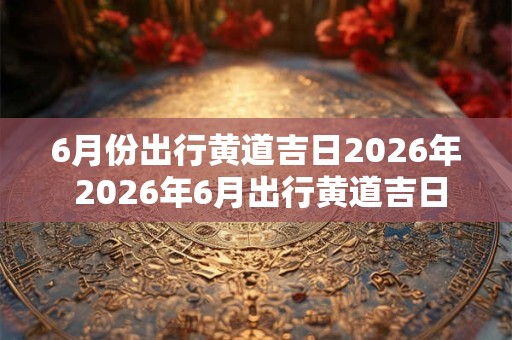 6月份出行黄道吉日2026年 2026年6月出行黄道吉日