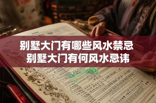 别墅大门有哪些风水禁忌 别墅大门有何风水忌讳