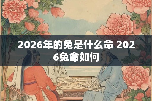 2026年的兔是什么命 2026兔命如何
