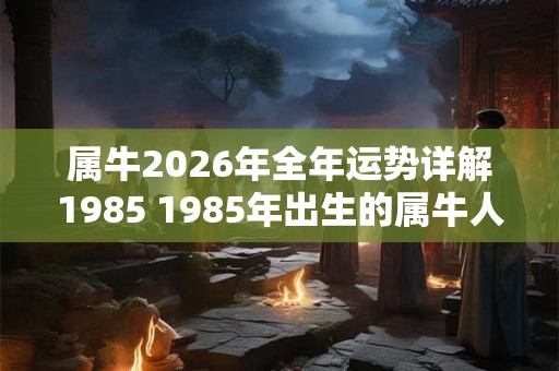 属牛2026年全年运势详解1985 1985年出生的属牛人2026年运势如何