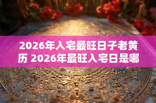 2026年入宅最旺日子老黄历 2026年最旺入宅日是哪一天 2026年入宅最旺日子老黄历 2026年最旺入宅日是哪一天
