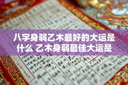 八字身弱乙木最好的大运是什么 乙木身弱最佳大运是什么 八字身弱乙木最好的大运是什么 乙木身弱最佳大运是什么