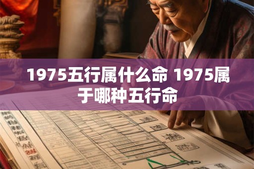 1975五行属什么命 1975属于哪种五行命