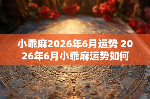 小乖麻2026年6月运势 2026年6月小乖麻运势如何