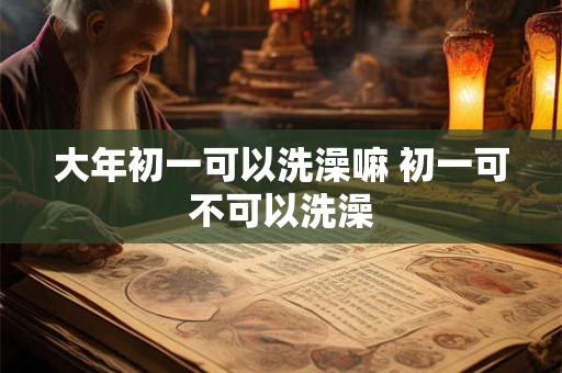 大年初一可以洗澡嘛 初一可不可以洗澡