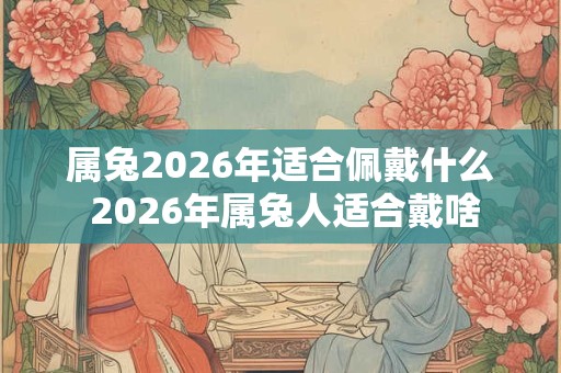 属兔2026年适合佩戴什么 2026年属兔人适合戴啥 属兔2026年适合佩戴什么 2026年属兔人适合戴啥