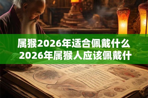 属猴2026年适合佩戴什么 2026年属猴人应该佩戴什么