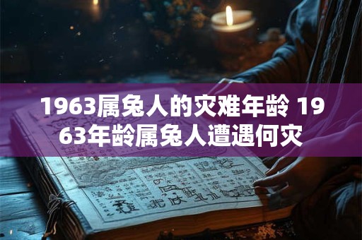 1963属兔人的灾难年龄 1963年龄属兔人遭遇何灾