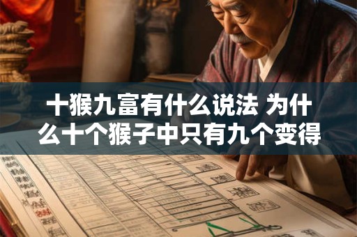 十猴九富有什么说法 为什么十个猴子中只有九个变得富有 十猴九富有什么说法 为什么十个猴子中只有九个变得富有