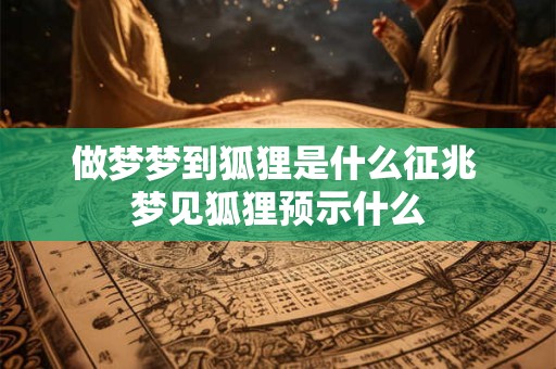 做梦梦到狐狸是什么征兆 梦见狐狸预示什么 做梦梦到狐狸是什么征兆 梦见狐狸预示什么