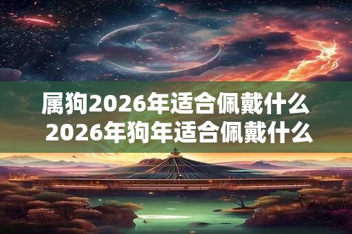 属狗2026年适合佩戴什么 2026年狗年适合佩戴什么 属狗2026年适合佩戴什么 2026年狗年适合佩戴什么