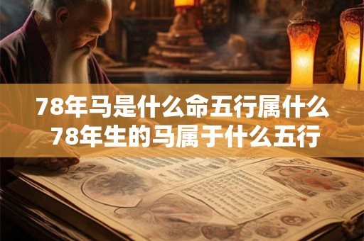 78年马是什么命五行属什么 78年生的马属于什么五行命 78年马是什么命五行属什么 78年生的马属于什么五行命
