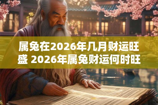 属兔在2026年几月财运旺盛 2026年属兔财运何时旺盛 属兔在2026年几月财运旺盛 2026年属兔财运何时旺盛